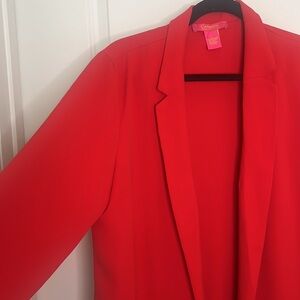Red long sleeve blazer size L